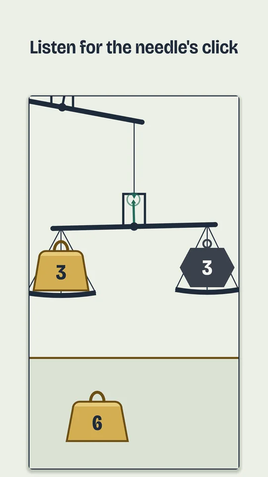 A scale in place: the needle straight over the green notch.