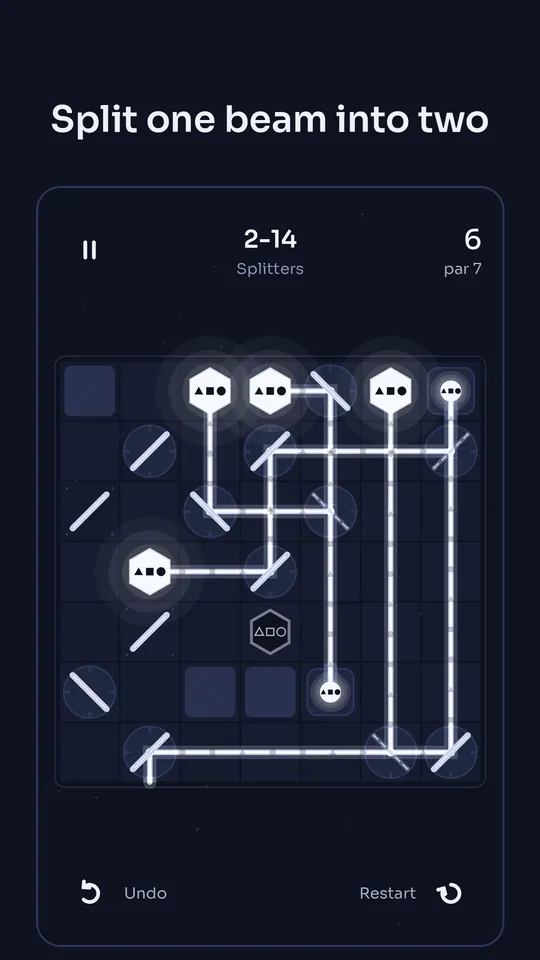 Split one beam into two: splitters sharing light between several crystals.